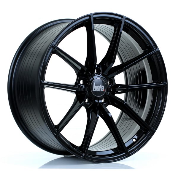New 19 Inch Bola FLC Alloy Wheels In Gloss Black, Flow Formed, BMW 5x120