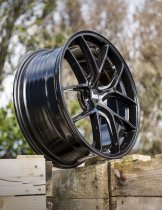 New 20 Inch BOLA FLE Alloy Wheels In Gloss Black, Flow Formed, Wider Rear Option, BMW 5x120