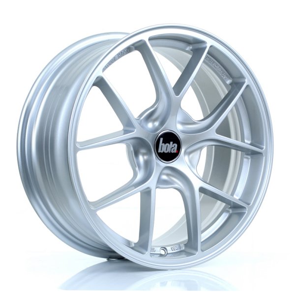 New 19 Inch Bola FLE Alloy Wheels In Silver, Flow Formed, Wider Rear Option, BMW 5x120
