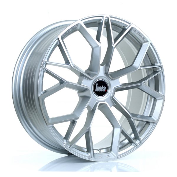 New 18 Inch Bola FLF Alloy Wheels In Silver Polished Face, Flow Formed, Wider Rear Option, BMW 5x120