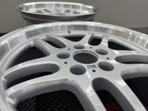 New 17 Inch M Parallel Deep Dish Style Alloy Wheels In Silver With Polished Dish And Deeper 9" Rears 5x120