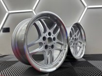 New 17 Inch M Parallel Deep Dish Style Alloy Wheels In Silver With Polished Dish And Deeper 9" Rears 5x120
