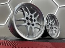 New 17 Inch M Parallel Deep Dish Style Alloy Wheels In Silver With Polished Dish And Deeper 9" Rears 5x120