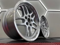 New 17 Inch M Parallel Deep Dish Style Alloy Wheels In Silver With Polished Dish And Deeper 9" Rears 5x120