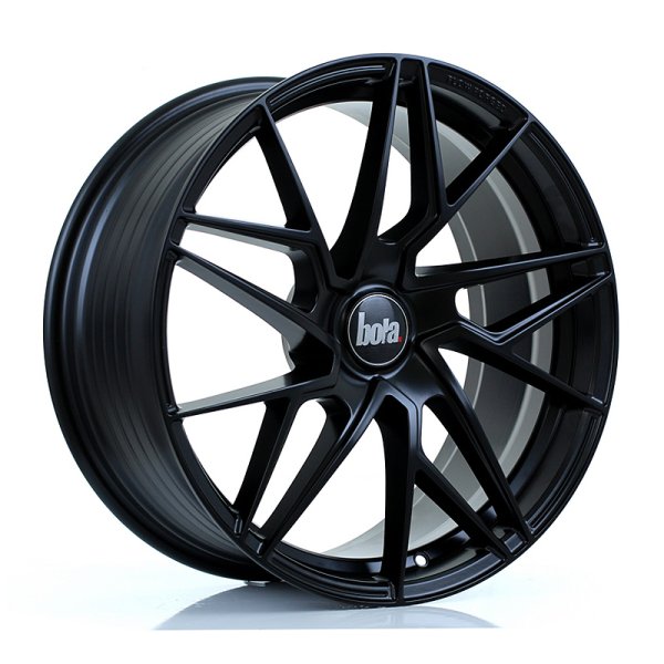 New 19 Inch Bola FLR Alloy Wheels In Matt Black, Flow Formed, Wider Rear Option, BMW 5x120
