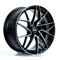 New 18 Inch Bola FLR Alloy Wheels In Gloss Black Polished, Flow Formed, BMW 5x120