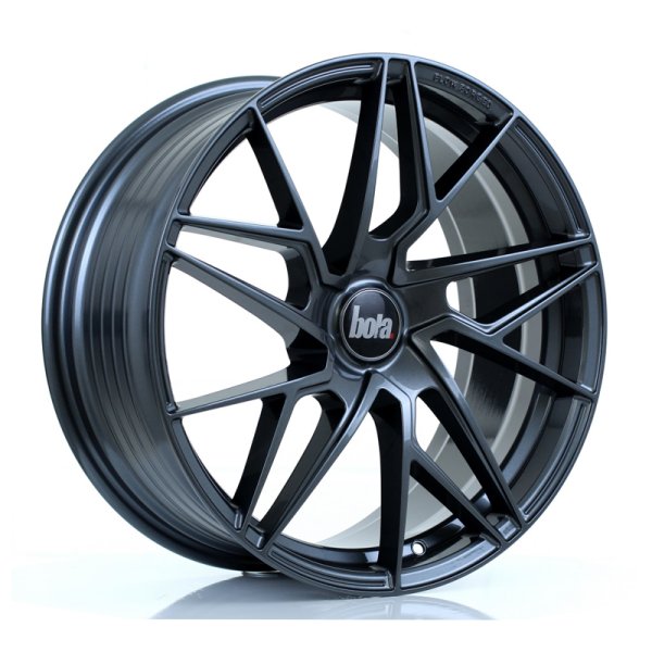 New 18 Inch Bola FLR Alloy Wheels In Gloss Gunmetal, Flow Formed, BMW 5x120
