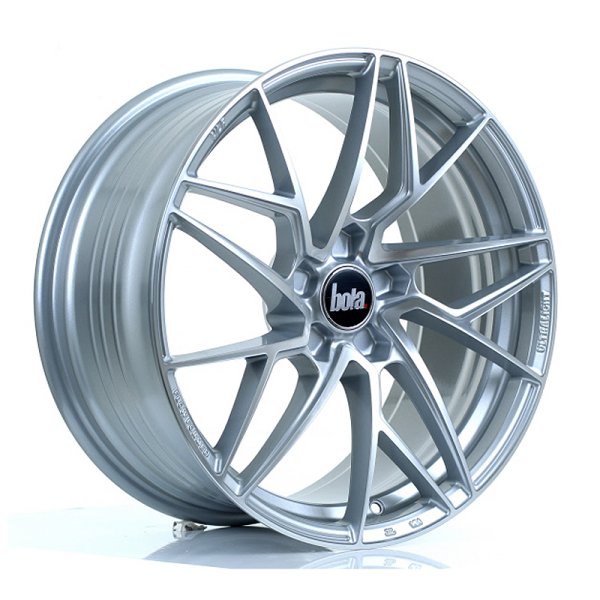 New 18 Inch Bola FLR Alloy Wheels In Silver Polished Face, Flow Formed, BMW 5x120