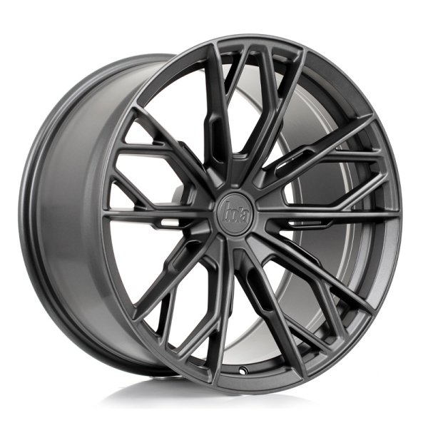 New 18 Inch Bola FLS Alloy Wheels In Matt Gunmetal, Flow Formed, Wider Rear Option
