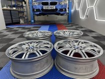 Used 19 Inch Genuine BMW Style 67M E46 M3 Alloy Wheels, Wide Rear, Recent Refurbished in Chrome powder 5x120