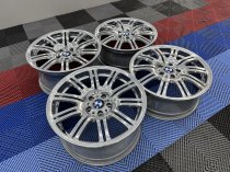 Used 19 Inch Genuine BMW Style 67M E46 M3 Alloy Wheels, Wide Rear, Recent Refurbished in Chrome powder 5x120