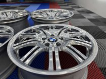 Used 19 Inch Genuine BMW Style 67M E46 M3 Alloy Wheels, Wide Rear, Recent Refurbished in Chrome powder 5x120