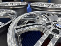 Used 19 Inch Genuine BMW Style 67M E46 M3 Alloy Wheels, Wide Rear, Recent Refurbished in Chrome powder 5x120