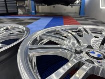 Used 19 Inch Genuine BMW Style 67M E46 M3 Alloy Wheels, Wide Rear, Recent Refurbished in Chrome powder 5x120