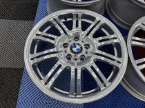 Used 19 Inch Genuine BMW Style 67M E46 M3 Alloy Wheels, Wide Rear, Recent Refurbished in Chrome powder 5x120