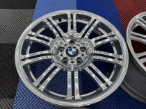 Used 19 Inch Genuine BMW Style 67M E46 M3 Alloy Wheels, Wide Rear, Recent Refurbished in Chrome powder 5x120