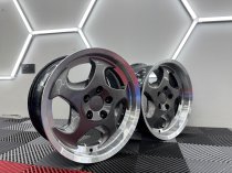 New 17 Inch Throwing Star M5 Style Alloy Wheels In Gunmetal With Polished Dish And Deeper 9" Rears 5x120