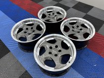 New 17 Inch Throwing Star M5 Style Alloy Wheels In Gunmetal With Polished Dish And Deeper 9" Rears 5x120