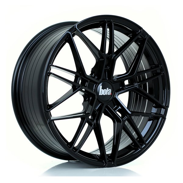 New 19 Inch BOLA FLV Alloy Wheels In Gloss Black, Flow Formed, Wider Rear Option