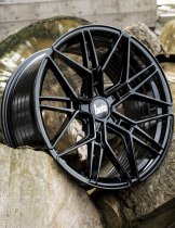 New 19 Inch BOLA FLV Alloy Wheels In Gloss Black, Flow Formed, Wider Rear Option, BMW 5x120