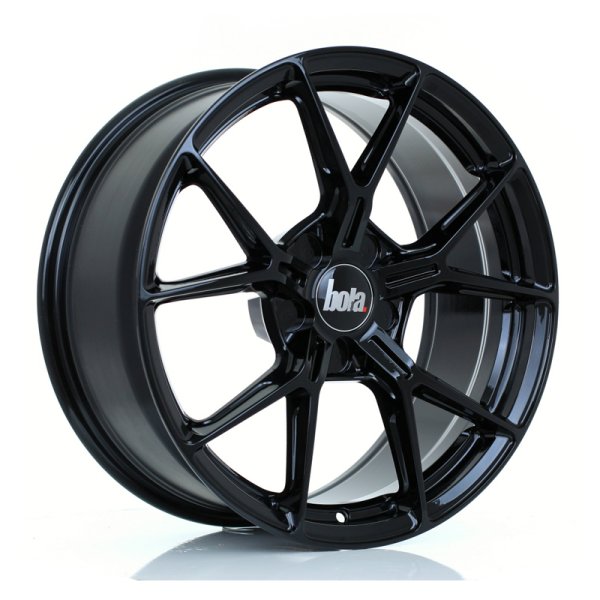 New 18 Inch Bola FLY Alloy Wheels In Gloss Black, Flow Formed, Wider Rear Option, BMW 5x120