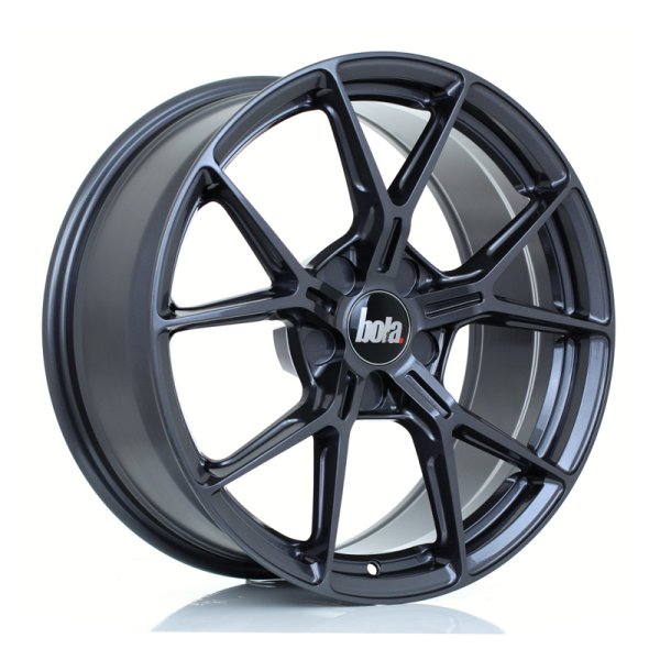 New 18 Inch Bola FLY Alloy Wheels In Gloss Gunmetal, Flow Formed, Wider Rear Option, BMW 5x120