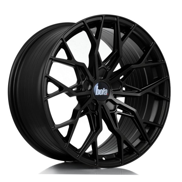 New 19 Inch BOLA FLX Alloy Wheels In Matt Black, Flow Formed, Wider Rear Option