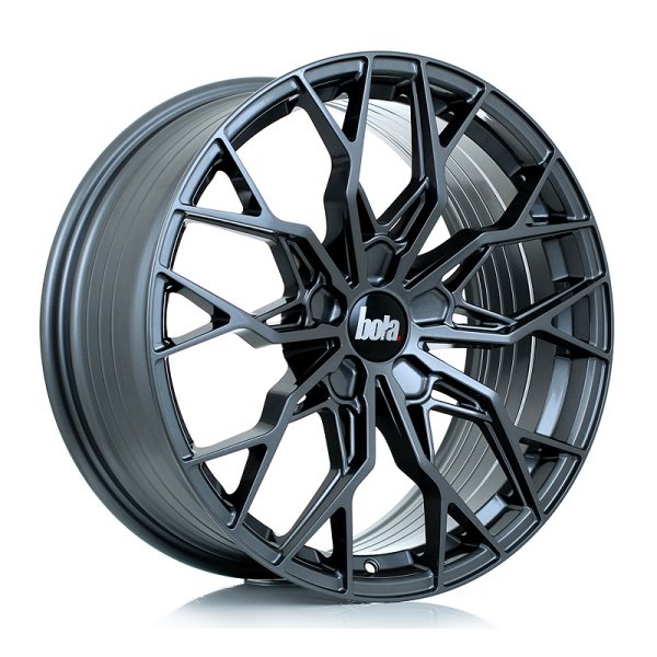 New 19 Inch BOLA FLX Alloy Wheels In Gloss Gunmetal, Flow Formed, Wider Rear Option