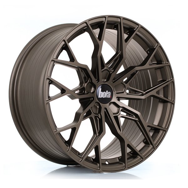 New 19 Inch BOLA FLX Alloy Wheels In Matt Bronze, Flow Formed, Wider Rear Option, BMW 5x120