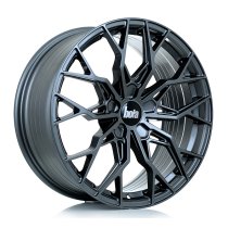 New 19 Inch BOLA FLX Alloy Wheels In Gloss Gunmetal, Flow Formed, Wider Rear Option, BMW 5x120