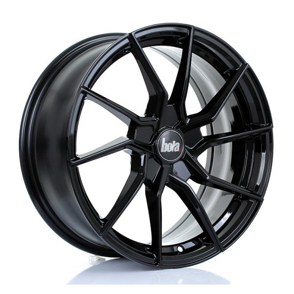 New 19 Inch BOLA B25 Alloy Wheels In Gloss Black, Wider Rear Option