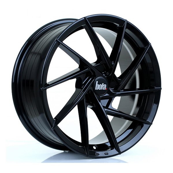 New 18 Inch BOLA B26 Alloy Wheels In Gloss Black, Flow Formed, BMW 5x120