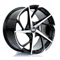 New 19 Inch BOLA B18 Alloy Wheels In Black Polished Face, Wider Rear Option
