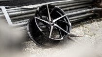 New 19 Inch BOLA B18 Alloy Wheels In Black Polished Face, Wider Rear Option
