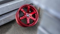 New 18 Inch BOLA B1 Alloy Wheels In Candy Red, Wider Rear Option, BMW 5x120