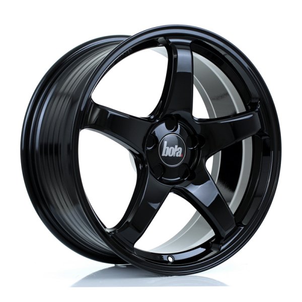 New 18 Inch BOLA B2R Alloy Wheels In Gloss Black, Flow Formed, Wider Rear Option