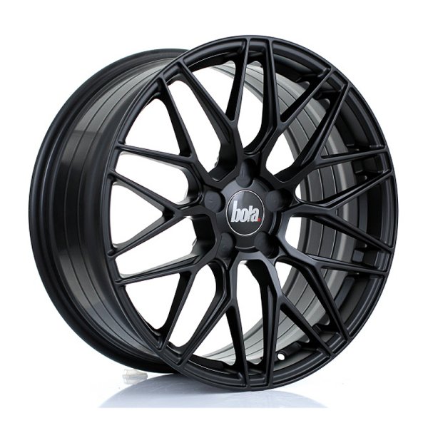 New 19 Inch BOLA B17 Alloy Wheels In Matt Black, Flow Formed, Wider Rear Option