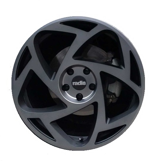 NEW 19  RADI8 R8S5 ALLOY WHEELS IN DARK MIST WITH POLISHED FACE