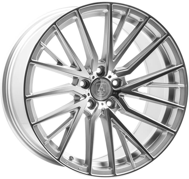 NEW 20" AXE EX40 ALLOY WHEELS IN SILVER WITH POLISHED FACE DEEP CONCAVE, WIDER 10" REAR