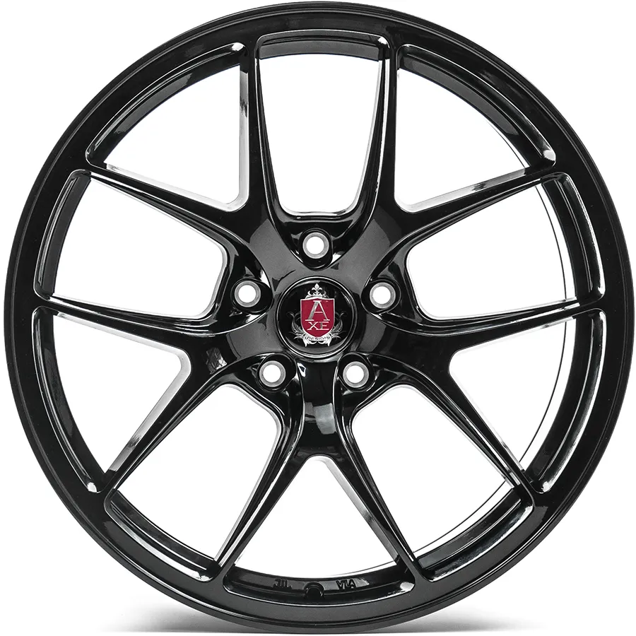 NEW 20  AXE EX34 ALLOY WHEELS IN GLOSS BLACK DEEP CONCAVE  WIDER 10  REAR