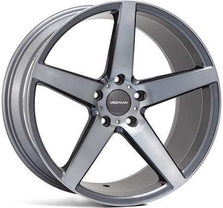 NEW 20" VEEMANN V-FS8 ALLOY WHEELS IN GRAPHITE SMOKED POLISHED FACE WITH WIDER REARS